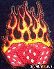 flaming dice